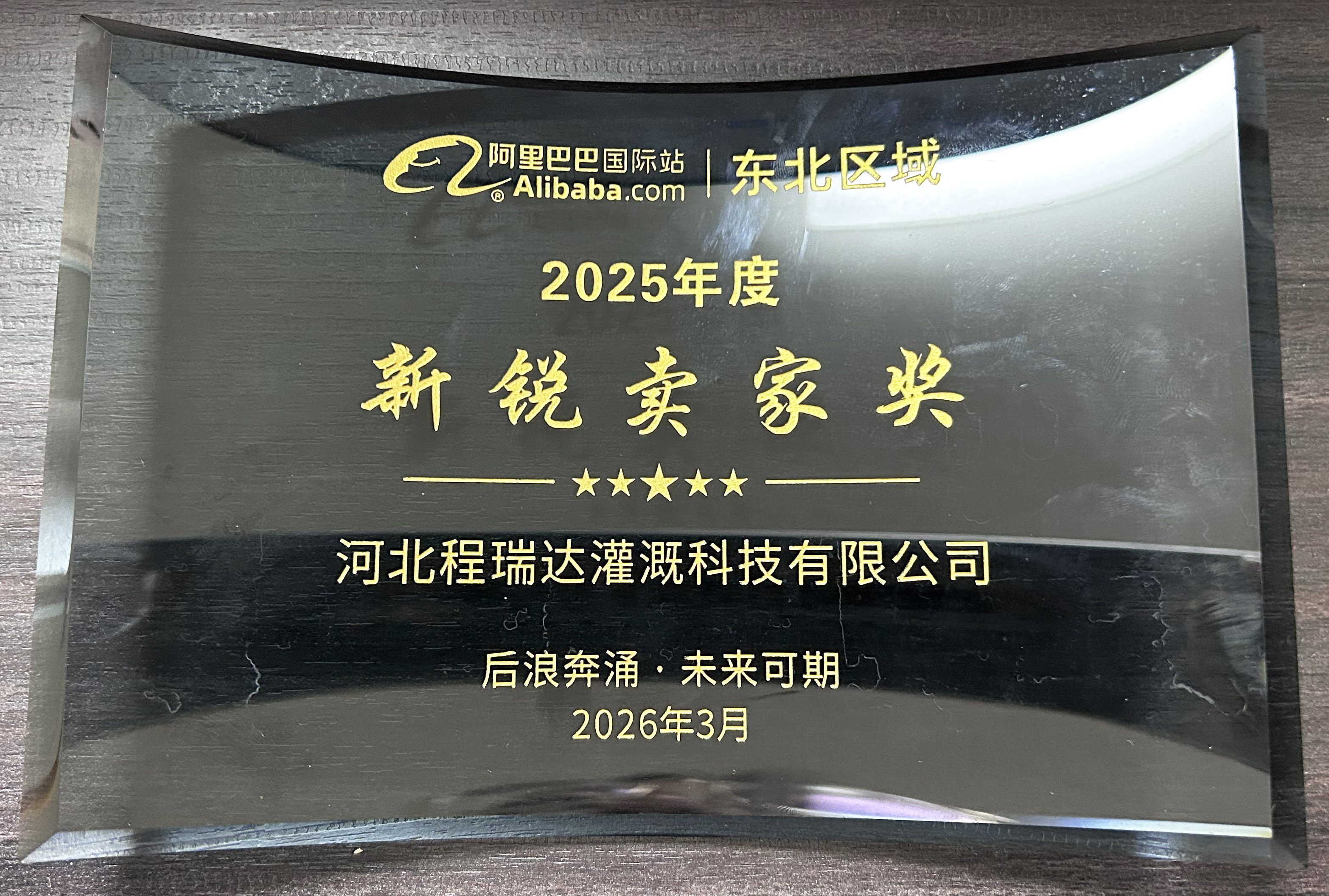 大足程瑞达灌溉 | 荣获阿里国际站新锐卖家奖